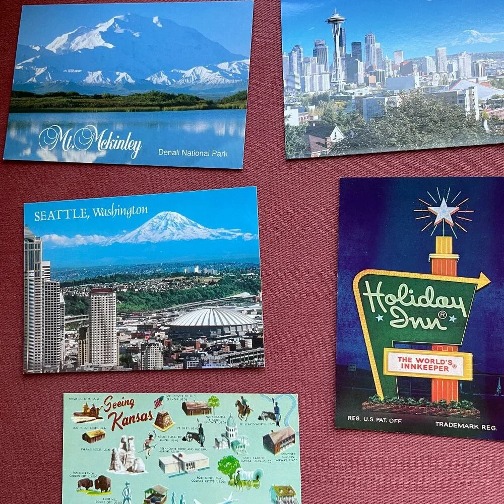 Vintage Lot of 16 Postcards from Western States Unused